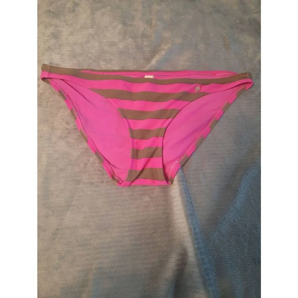 Aerie American Eagle size M Pink Stripe Bikini Bottoms Swim